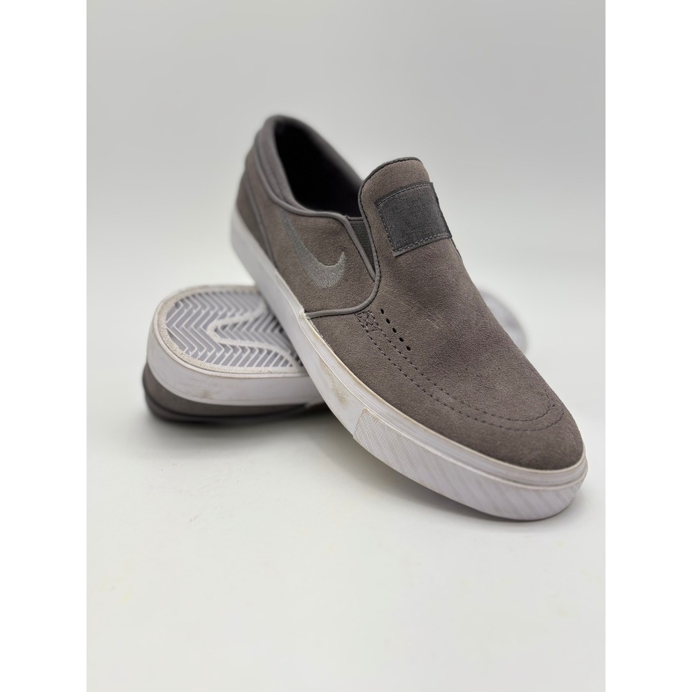 Nike SB Stefan Janoski Slip-On Grey Suede Skate Shoes‎ Mens 6.5 Womens 8